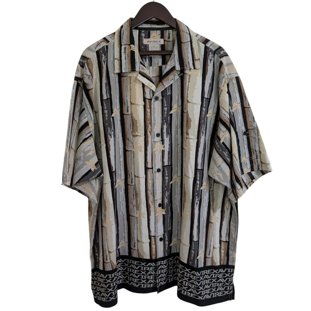 ​RARE Archival Avirex Bamboo & Paper Plane Shirt 2XL - 1 of 1 Find - MINT